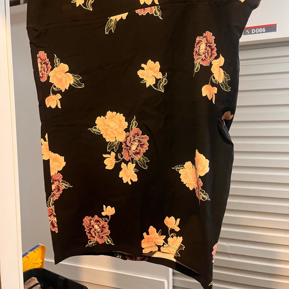 Torrid Black Skirt with Floral Accents